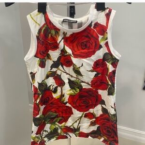 Dolce & Gabbana  Vintage Red Sleeveless Fitted Tank Top